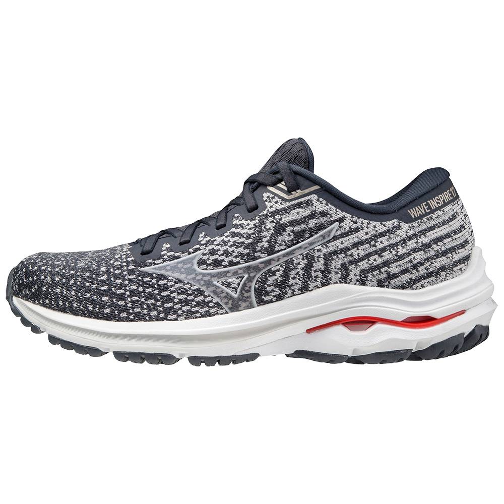 Mizuno Wave Inspire 17 WAVEKNIT D (Wide) - Bayan Koşu Ayakkabısı - Gri Türkiye (BXGFPZ-692)